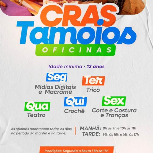 CRAS Tamoios abre vagas para oficinas gratuitas: participe!