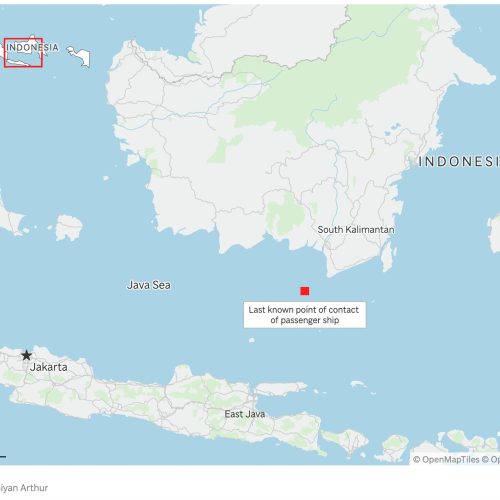 Mais de 140 desaparecem após balsa com 243 pessoas afundar no Mar de Java, na Indonésia