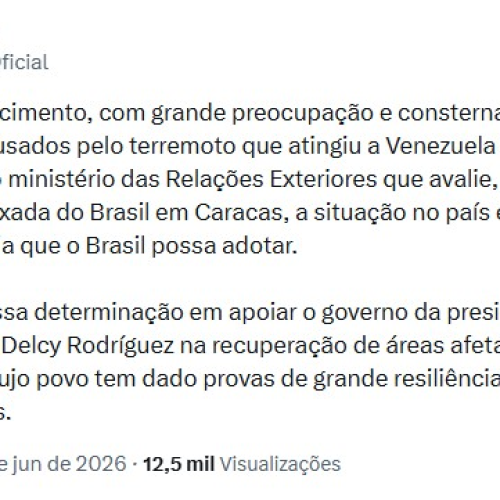 Lula se diz ‘consternado’ com situação da Venezuela e promete ajuda para reconstrução do país; veja repercussão