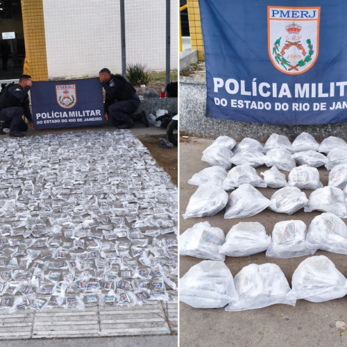 PM apreende 667 porções de maconha após tiros e fuga em Cabo Frio; um menor foi apreendido