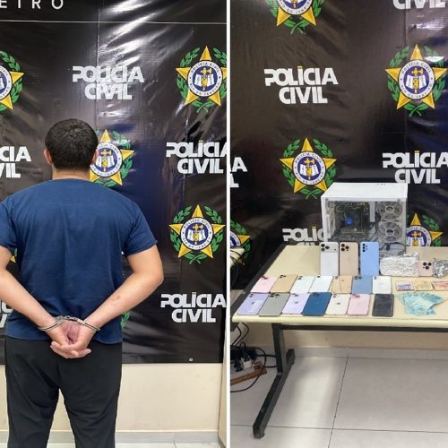 Operação Rastreio: Polícia Civil prende principal receptador de celulares furtados em Cabo Frio