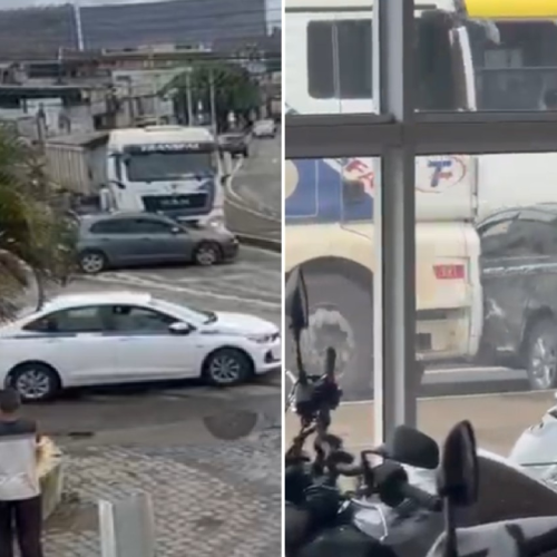 ‘Quando avisaram ele parou imediatamente’, diz testemunha sobre caminhoneiro que arrastou carro por rodovia do RJ sem perceber