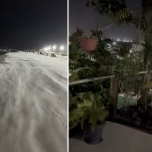 Fortes rajadas de vento assustam moradores em Cabo Frio; chegam a 70 km/h