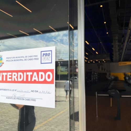 Procon interdita academia em Cabo Frio por funcionamento sem abastecimento de água